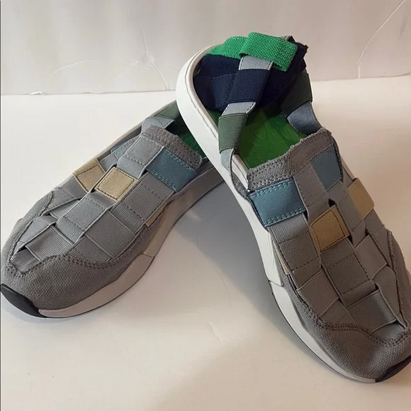 Sanuk | Shoes | Sanuk Gray And Blue Sandals With Woven  display picture 3
